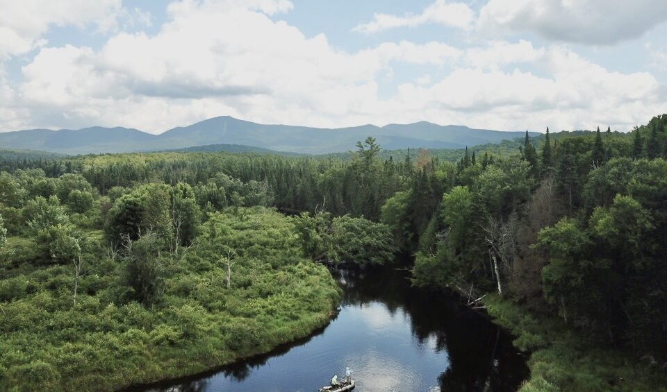 Adirondack bass fishing and pike fishing river float fishing photo