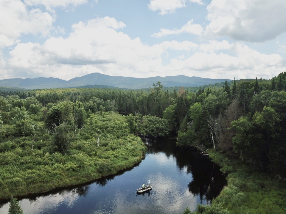 Adirondack bass fishing and pike fishing river float fishing photo