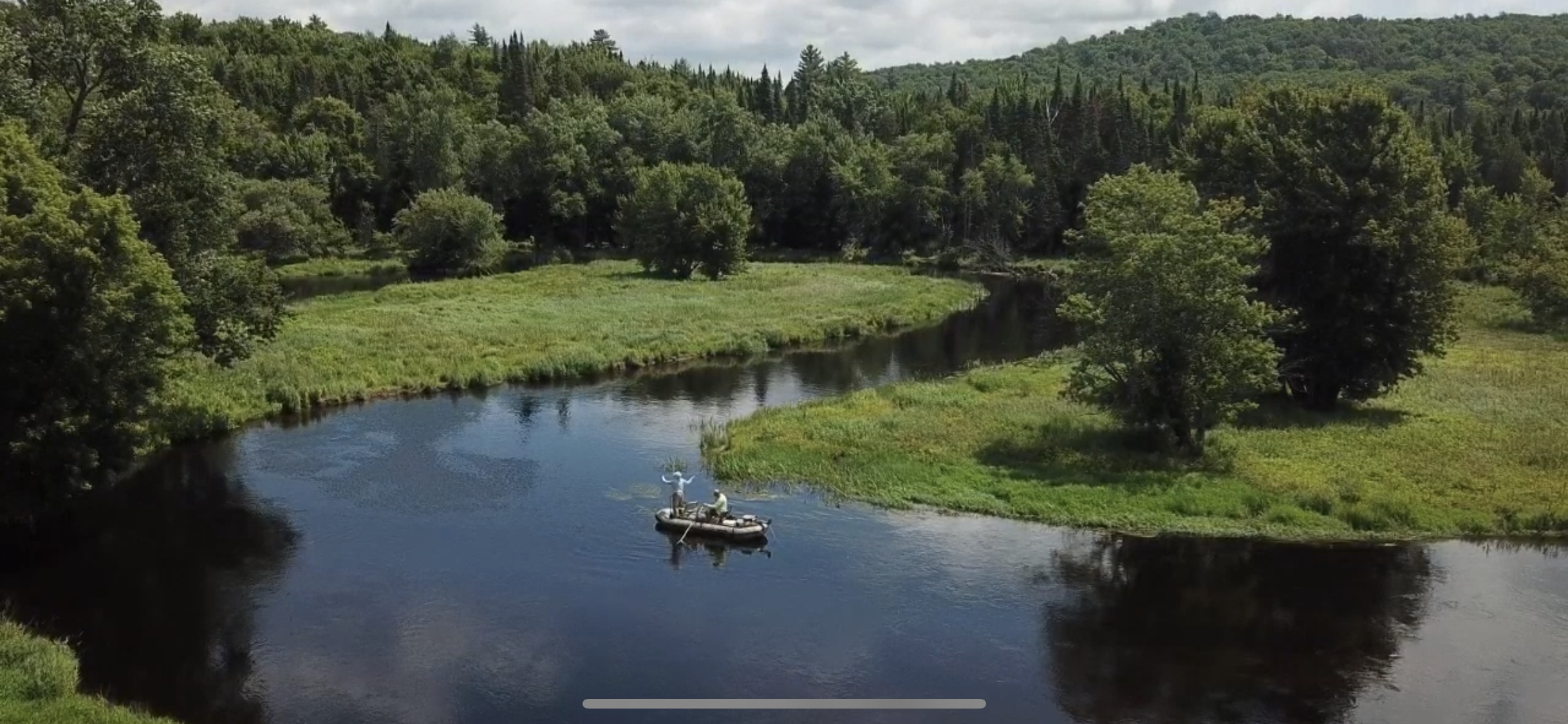 Adirondack bass fishing and pike fishing river float fishing photo
